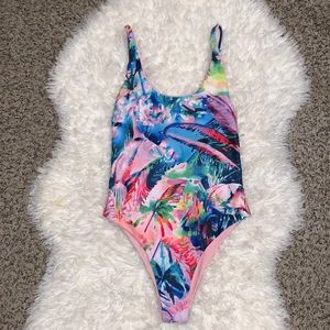 KULANI KINIS ONE PIECE TROPICAL PRINT REVERSIBLE SWIMSUIT